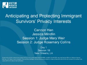1B Anticipating and Protecting Immigrant Survivors’ Privacy pdf