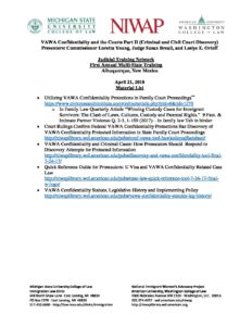 3 VAWA Confidentiality II and Discovery 4.14.18 pdf