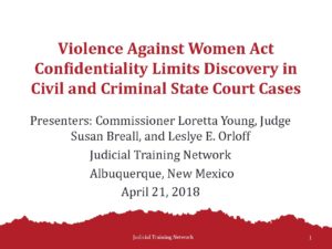 9 FINAL VAWA Confidentiality Discovery 4.14.18 pdf