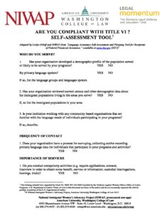 Are you compliant with Title VI self assessment tool pdf