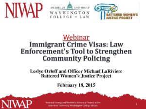 BWJP Crime Visas Law Enforcement Tool Presentation 2 18 15 pdf