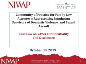 COP 10.30.19 VAWA confidentiality and discovery leo RM zg pdf