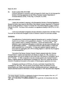 Comments on docket number DHS 2014 0006 submitted by J Dinnerstein pdf