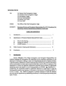 DOJ Immigration Judge VAWA Confidentilaity Guidance 1997 pdf