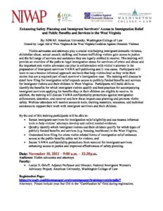 Enhancing Safety Planning and Immi grant Survivors Access to Immigration Relief and Public Benefits and Services in the West Virginia pdf