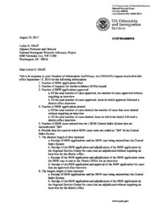 FOIA Battered Spouse Waiver Response 2017 Cover Letter Documents pdf