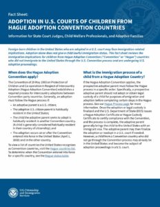 Fact Sheet Adoption in U.S. Courts of Children from Hague Adoption Convention Countries 12.5.23 pdf