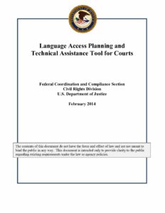 February 2014 Language Access Planning and Technical Assistance Tool for Courts 508 Version pdf