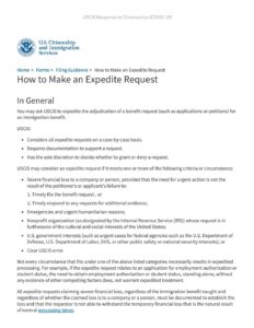 How to Make an Expedite Request pdf