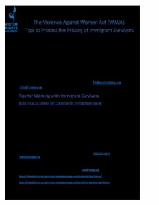 Immigrant Survivor Privacy VAWA Protections pdf