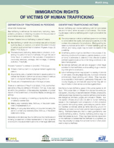 Immigration Rights of Victims ofHuman Trafficking pdf