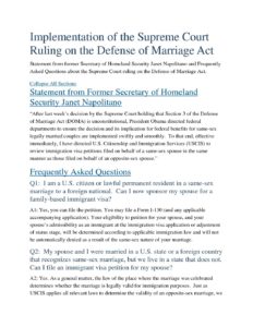 Implementation of the Supreme Court Ruling on the Defense of Marriage Act pdf