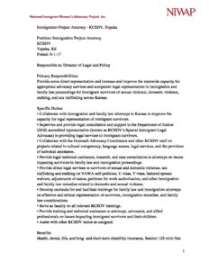 KCSDV job description pdf