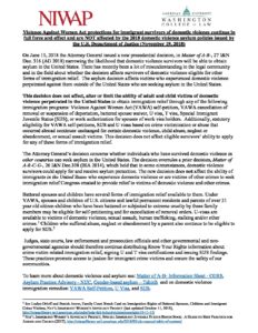 Memo Asylum policies 2018 and VAWA protections v2 pdf