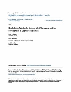 Mindfulness for judges Cognitive Resilience pdf