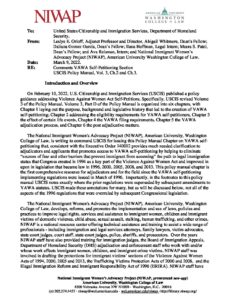 NIWAP Comments VAWA Policy Manual USCIS 3.9.22 Final pdf