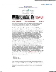 NIWAP VAWA Confidentiality newsletter 9.15.14 pdf
