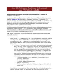 Newsletter Feb. 2018 New ICE Policies on Courthouse Enforcement pdf