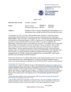 OPLA immigration enforcement guidanceApr2022 pdf