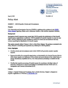 Policy Alert USCIS Expedite Criteria pdf