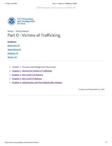 Policy Manual Victims of Human Trafficking Waivers of Admissibility pdf