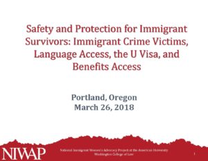 Portland U Visa LEP Training for LE and Pros WL RM WL 3.25. 18 NGO PDF pdf