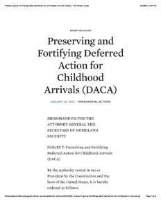 Preserving and Fortifying Deferred Action for Childhood Arrivals DACA The White House pdf