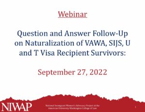 Question and Answer for Naturalization Webinar RM SM 9.27.22 pdf