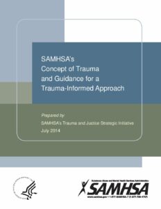 SAMSHA Concept of Trauma and Guidance for Trauma Informed Approach pdf