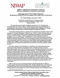 SIJS Report NIWAP 1 of Both Proceedings Final 10 9 13 pdf