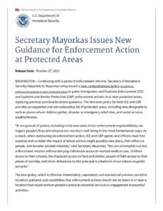 Secretary Mayorkas Issues New Guidance for Enforcement Action at Protected Areas Homeland Security pdf