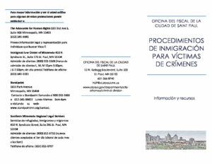 U VISA brochure crime victims Spanish pdf