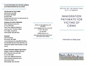 U VISA brochure crime victims pdf