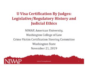U visa Certification WA Judges 11.20.19 pdf