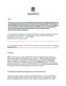 USCIS HRIFA AFM 23.13 pdf