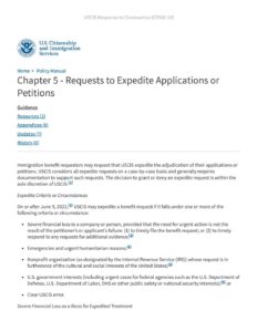 USCIS Policy Manual Expedite Criteria pdf