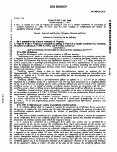 VA U Visa Bill State Bill No. 1468 pdf
