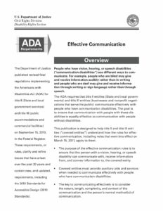 effective communication DOJ pdf