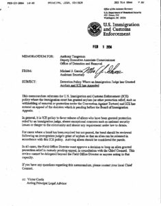 ice memo detention policy where immigration judge has granted asylum and ice has appealed 2004 pdf